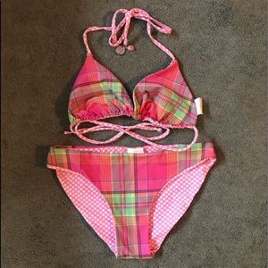 Ladies Lily Pulitzer Plaid bikini Size 4